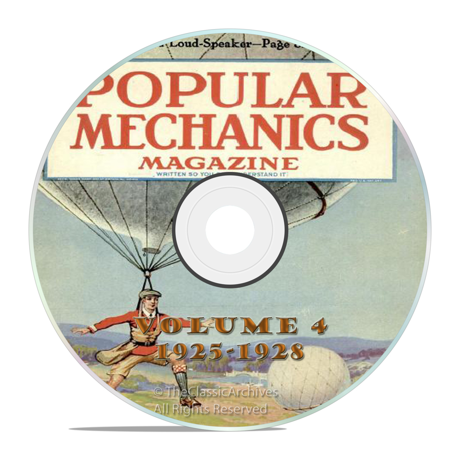Vintage Popular Mechanics Magazine, Volume 4 DVD, 1925-1928, 46 issues