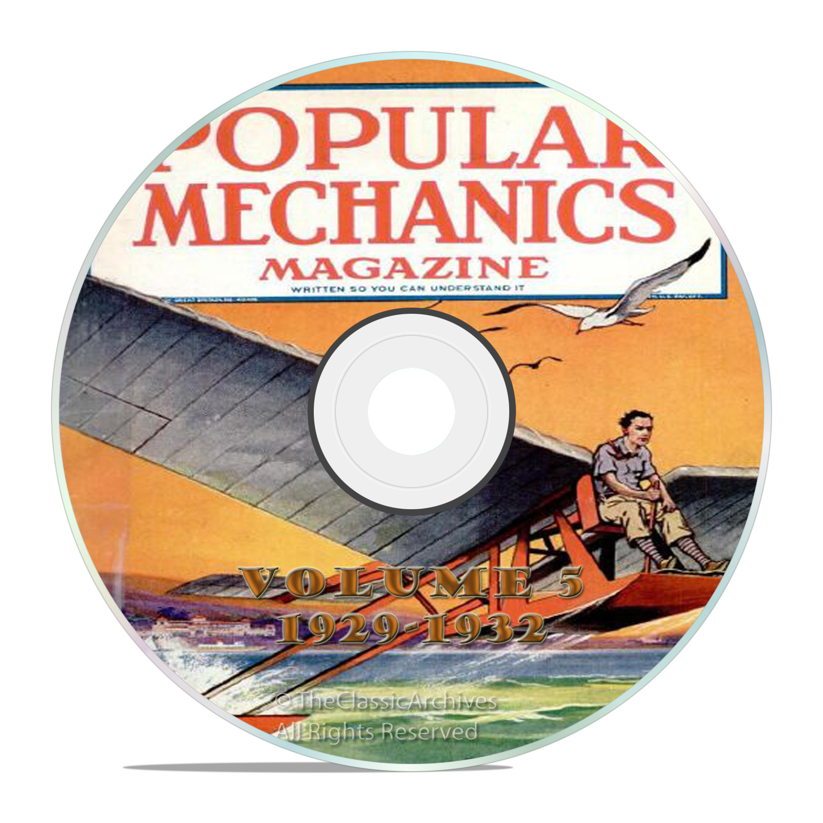 Vintage Popular Mechanics Magazine, Volume 5 DVD, 1929-1932, 37 issues