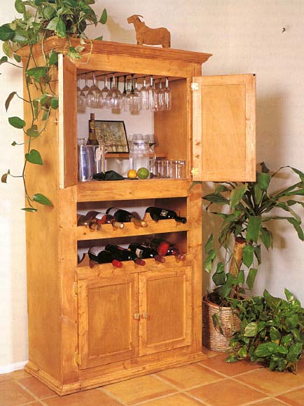 Custom Wine Cabinet, Wood Furniture Plans, IMMEDIATE DOWNLOAD