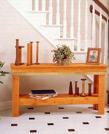 Entry Hall Table, Wood Furniture Plans, IMMEDIATE DOWNLOAD