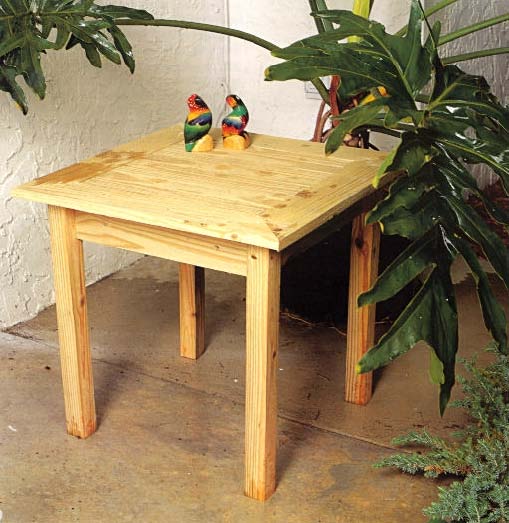Outdoor Pine End Table, Outdoor Wood Plans, IMMEDIATE DOWNLOAD