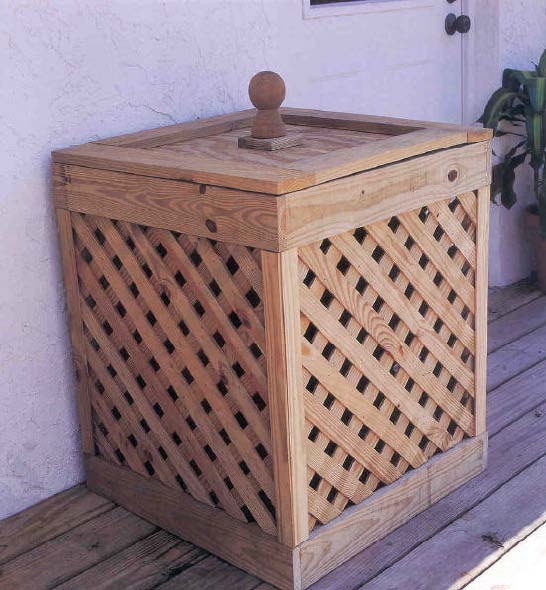 Trash Container, Outdoor Wood Plans, IMMEDIATE DOWNLOAD