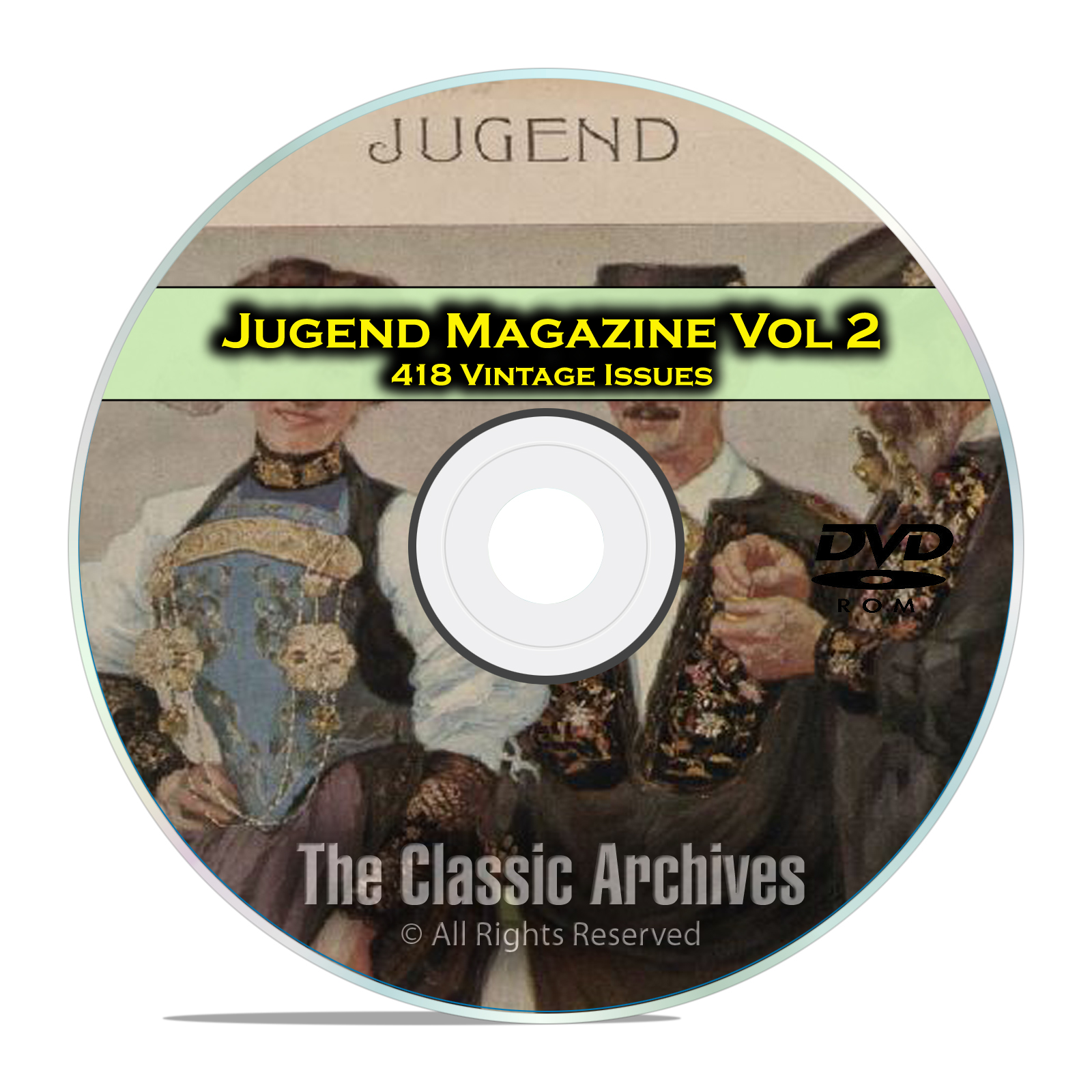 Jugend Vintage German Art Nouveau Magazine Jugendstil, 418 Issues Vol 2 DVD