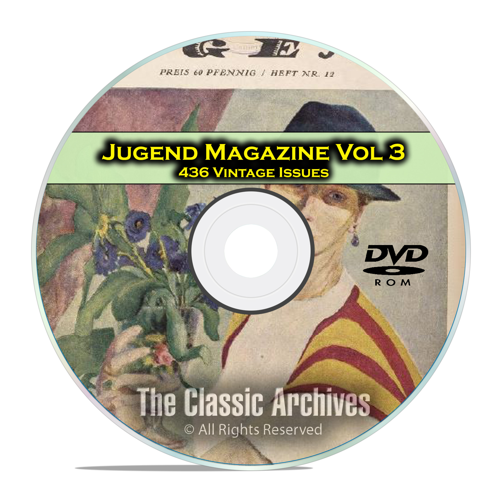 Jugend Vintage German Art Nouveau Magazine Jugendstil, 436 Issues Vol 3 DVD