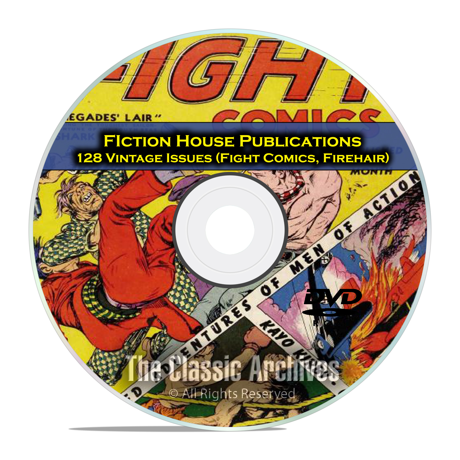 Fight Comics, Firehair Fiction House Wambi Jungle Boy Golden Age Comics DVD