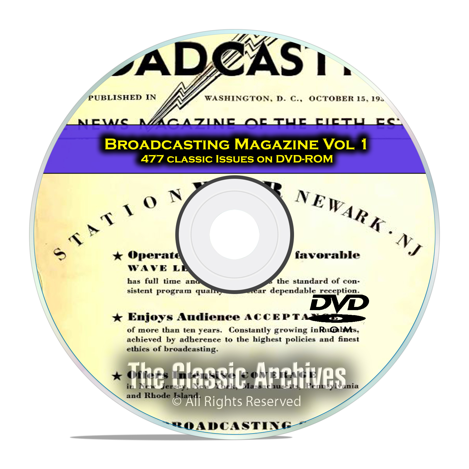 Broadcasting Magazine, Volume 1, 477 Old Time Radio OTR Magazines PDF DVD