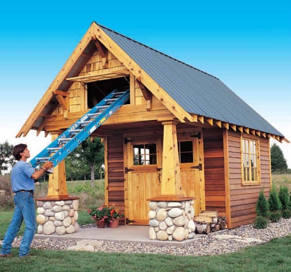 SAMPLE - Two Story, Multi Level Craftsman Shed Plans, DOWNLOAD