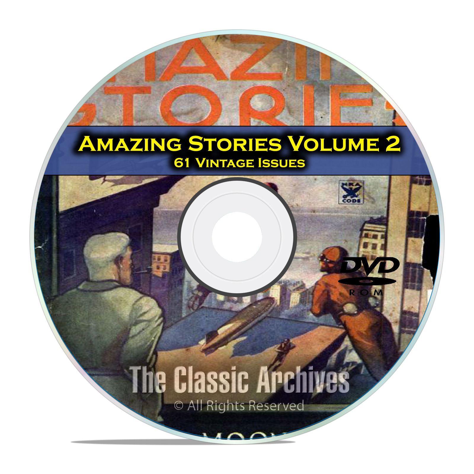 Amazing Stories Vol 2, 61 Vintage Pulp Magazine Fiction, Hugo Gernsbeck DVD