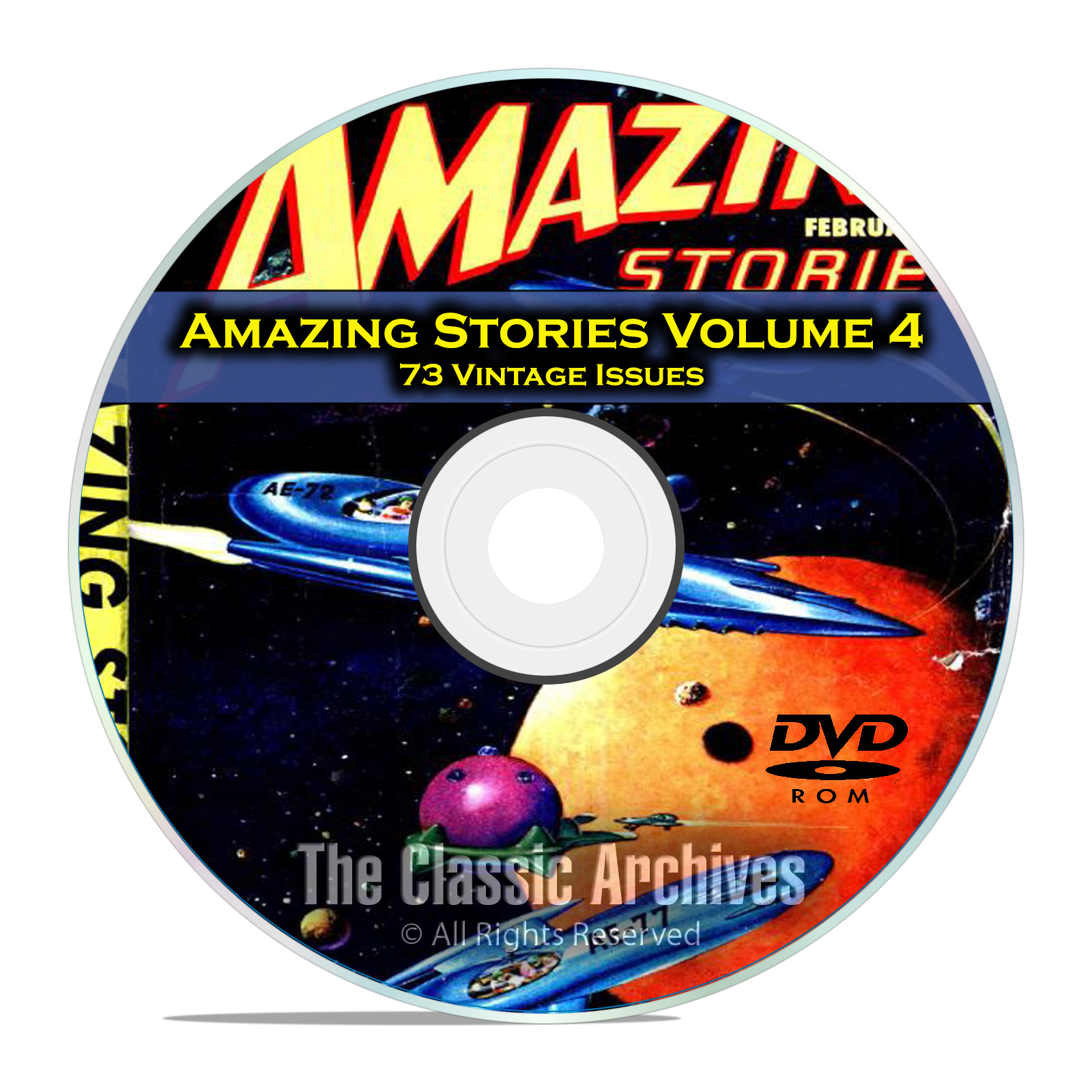 Amazing Stories Vol 4, 73 Vintage Pulp Magazine Fiction, Hugo Gernsbeck DVD