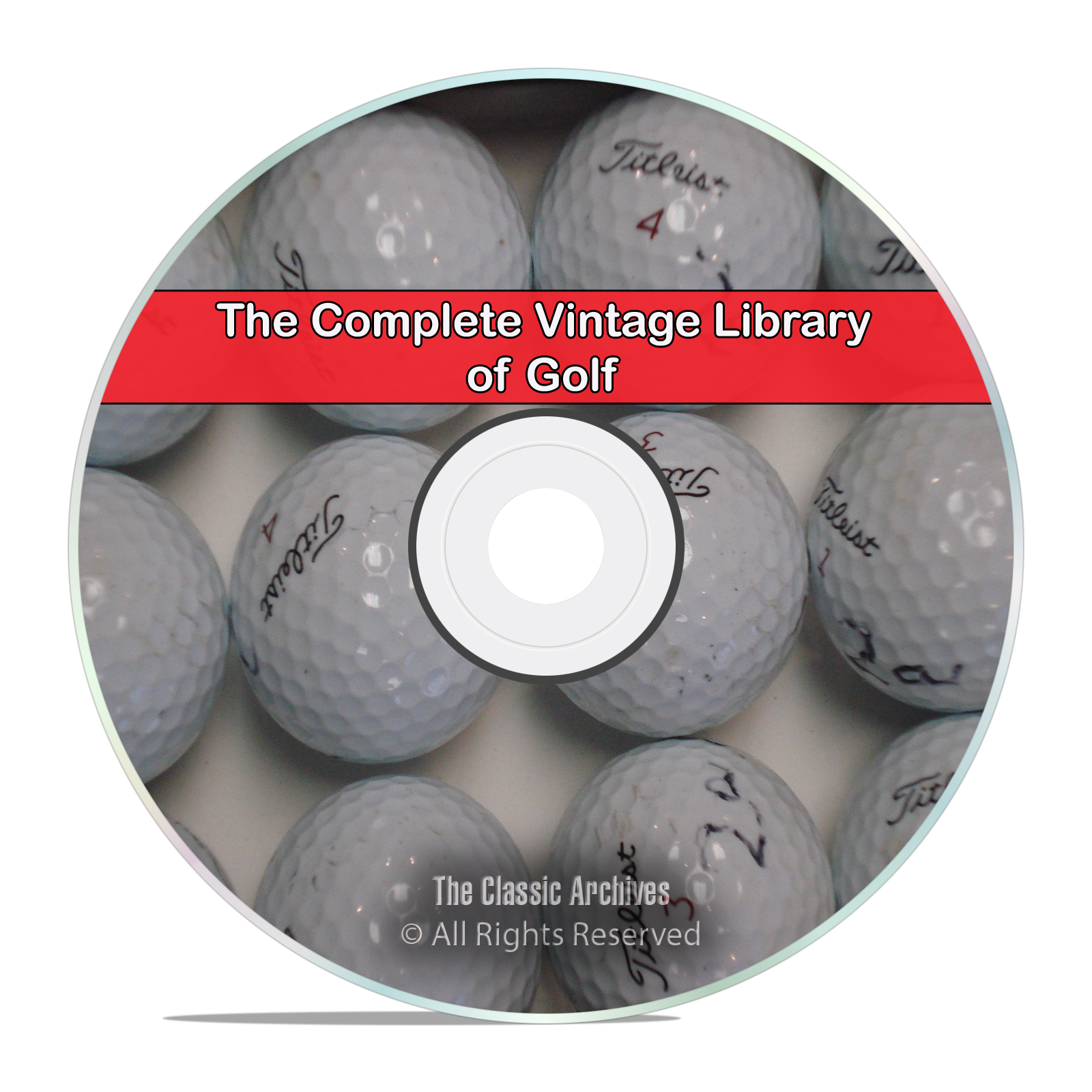 The Vintage Library on Golf, 90 Books, Spalding Guides, Ball, Club, PDF DVD