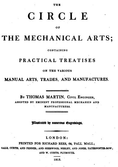 The Circle of the Mechanical Arts, Vintage Woodworking Book, Download