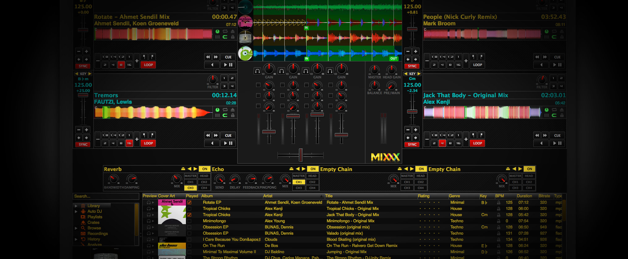Mixxx DJ audio software