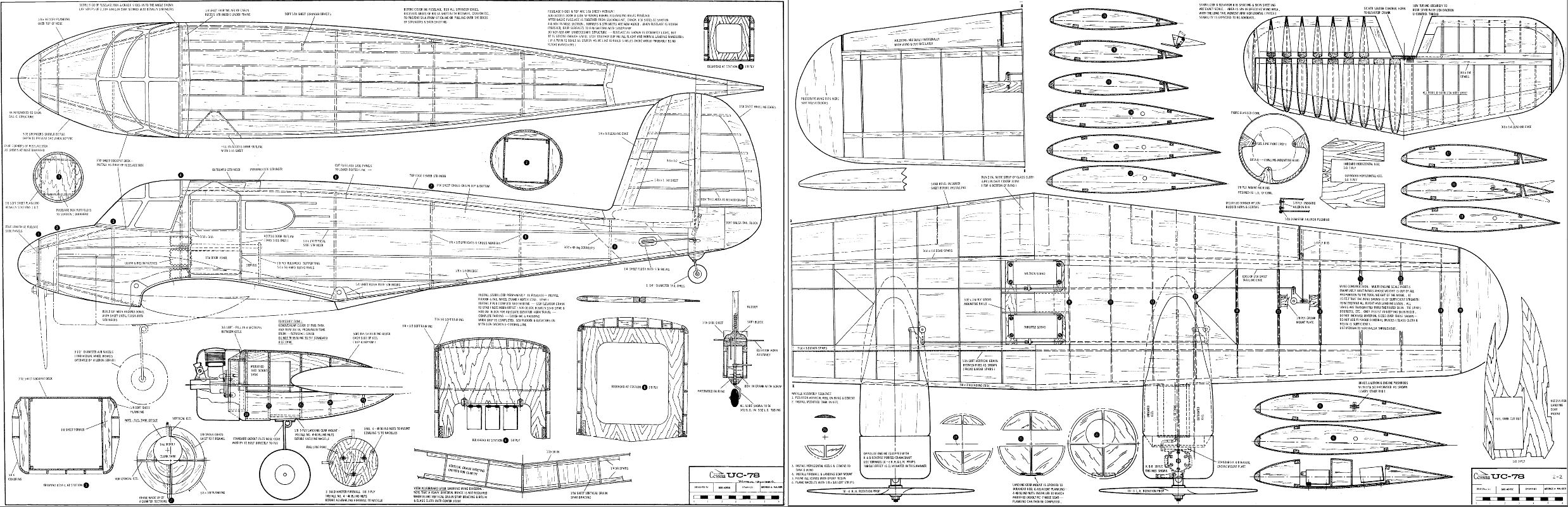 Trainer model airplane plans